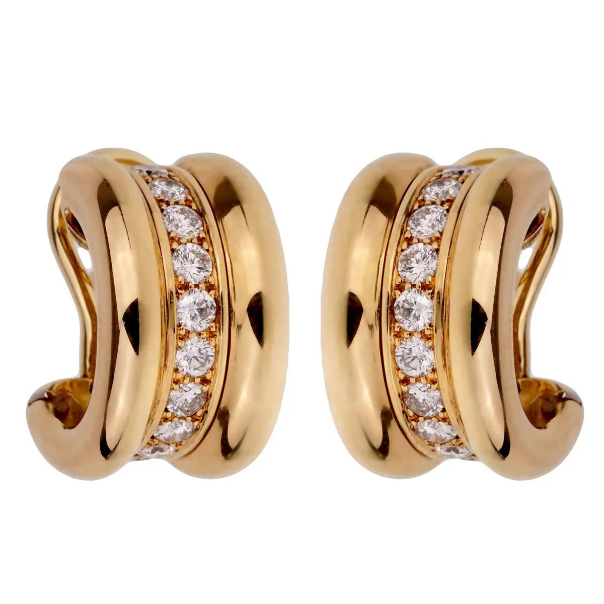 Zirconia Trail Golden Earrings