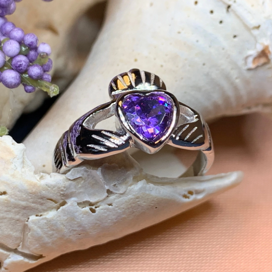 Amethyst Claddagh Ring