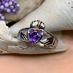 Amethyst Claddagh Ring