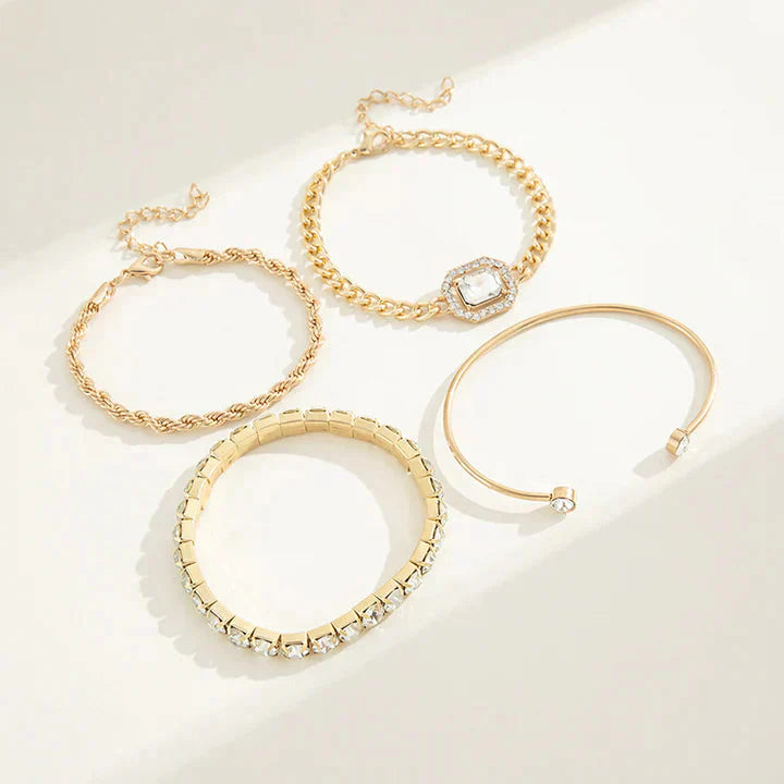 Bliss - Radiant 18K Gold Bracelet Set